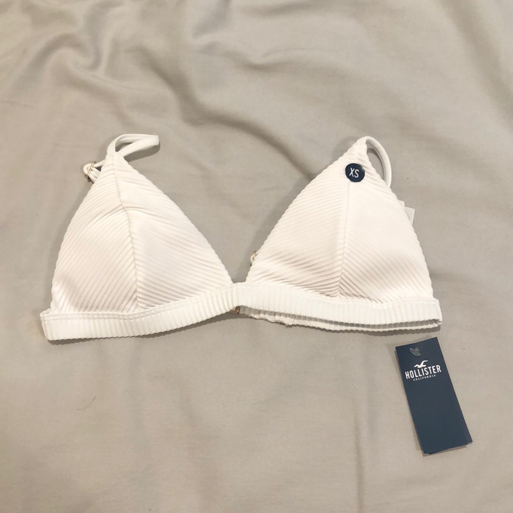 white Hollister swim top